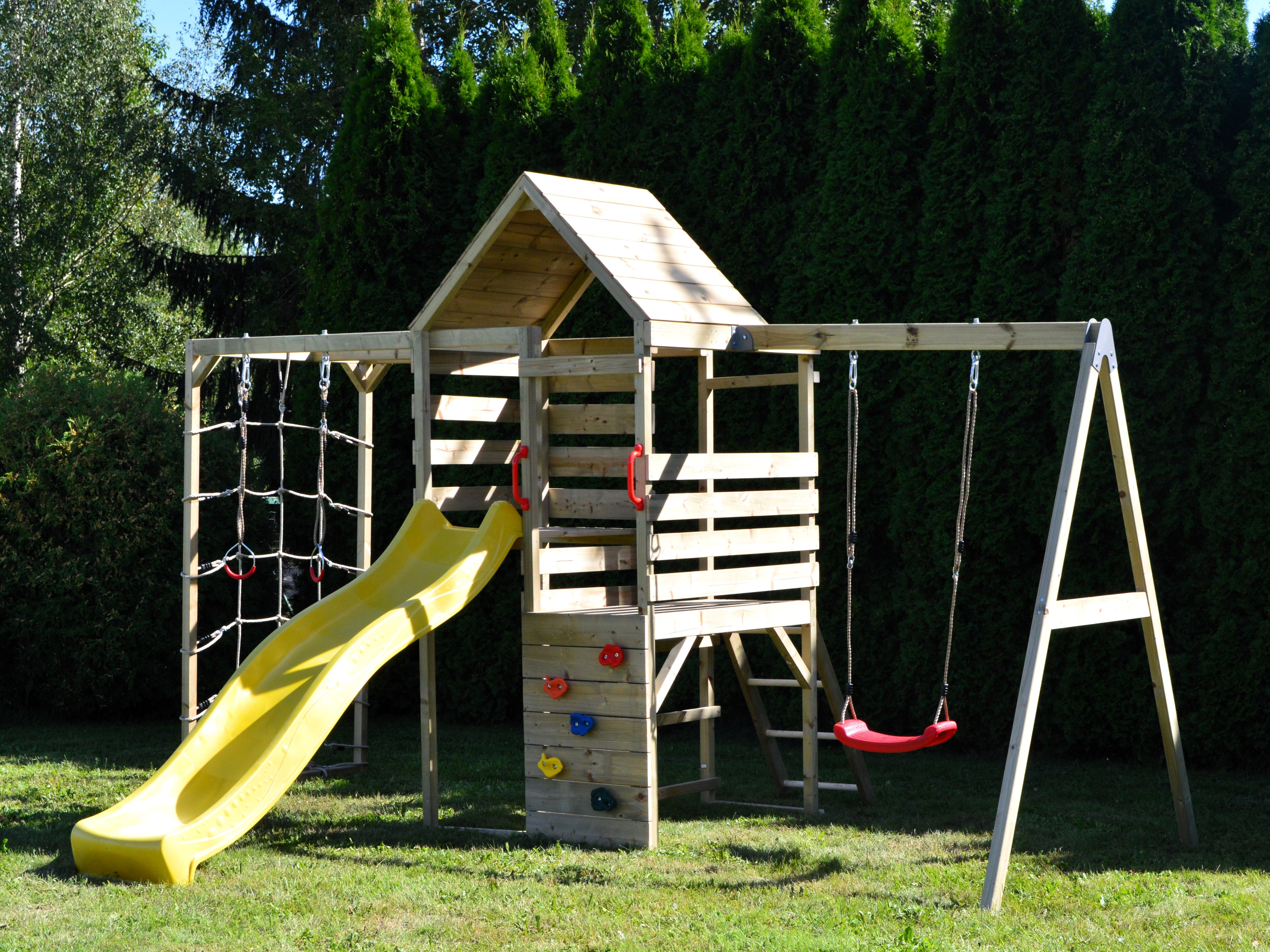 M41 Climb Tower Set with Gym Attachment and Single Swing