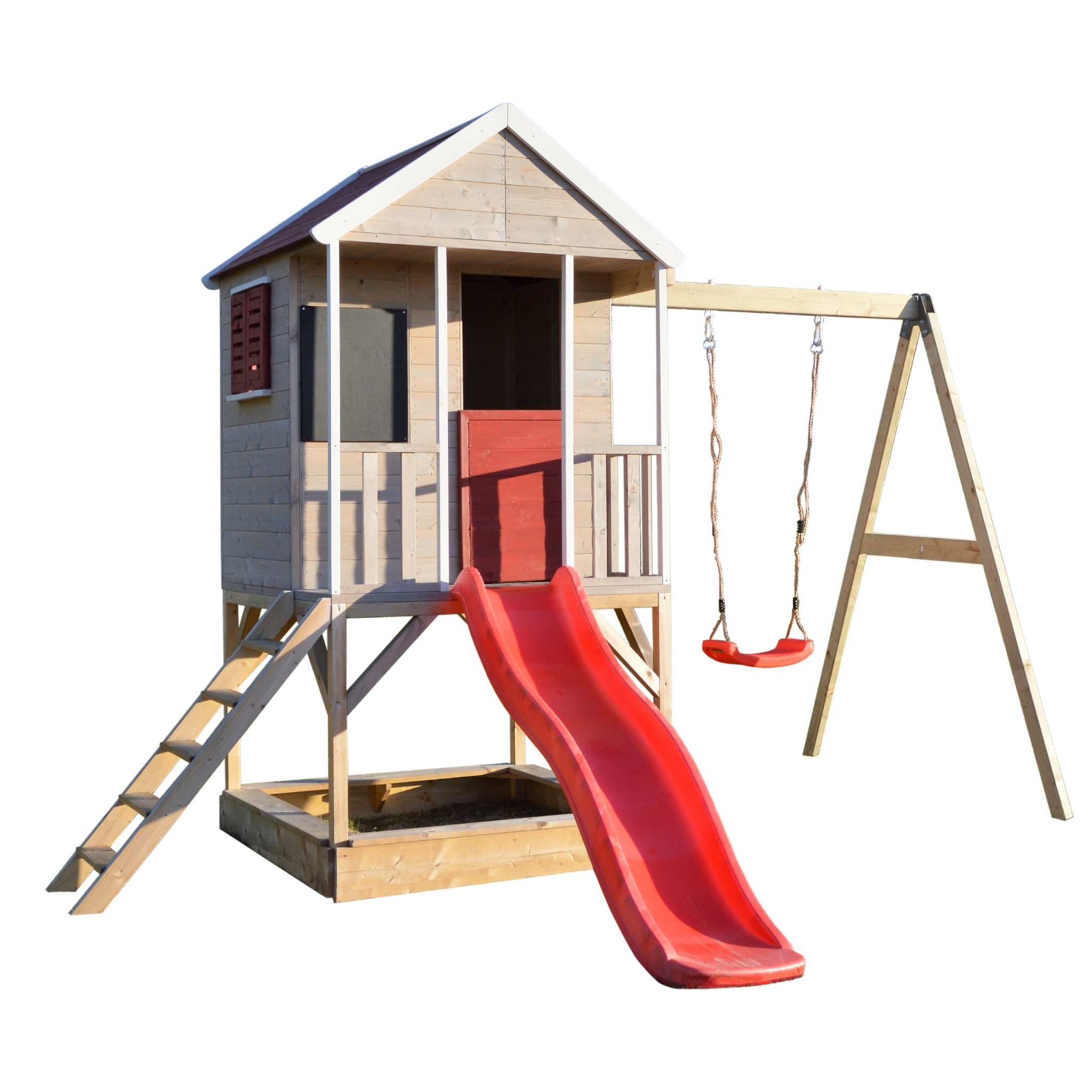 M9R Summer Adventure House with Platform, Slide and Single Swing