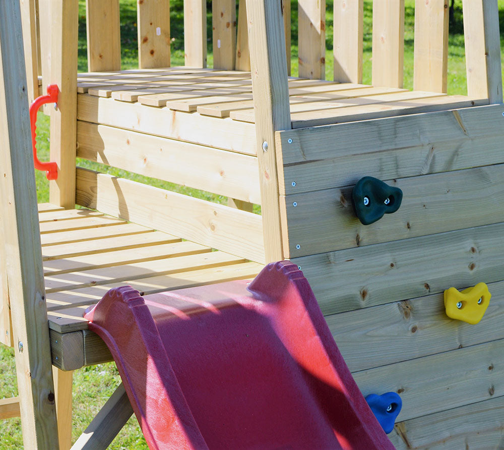 J10 Junior Activity Tower with Slide, Sandpit, Picnick Bench and Double Swing