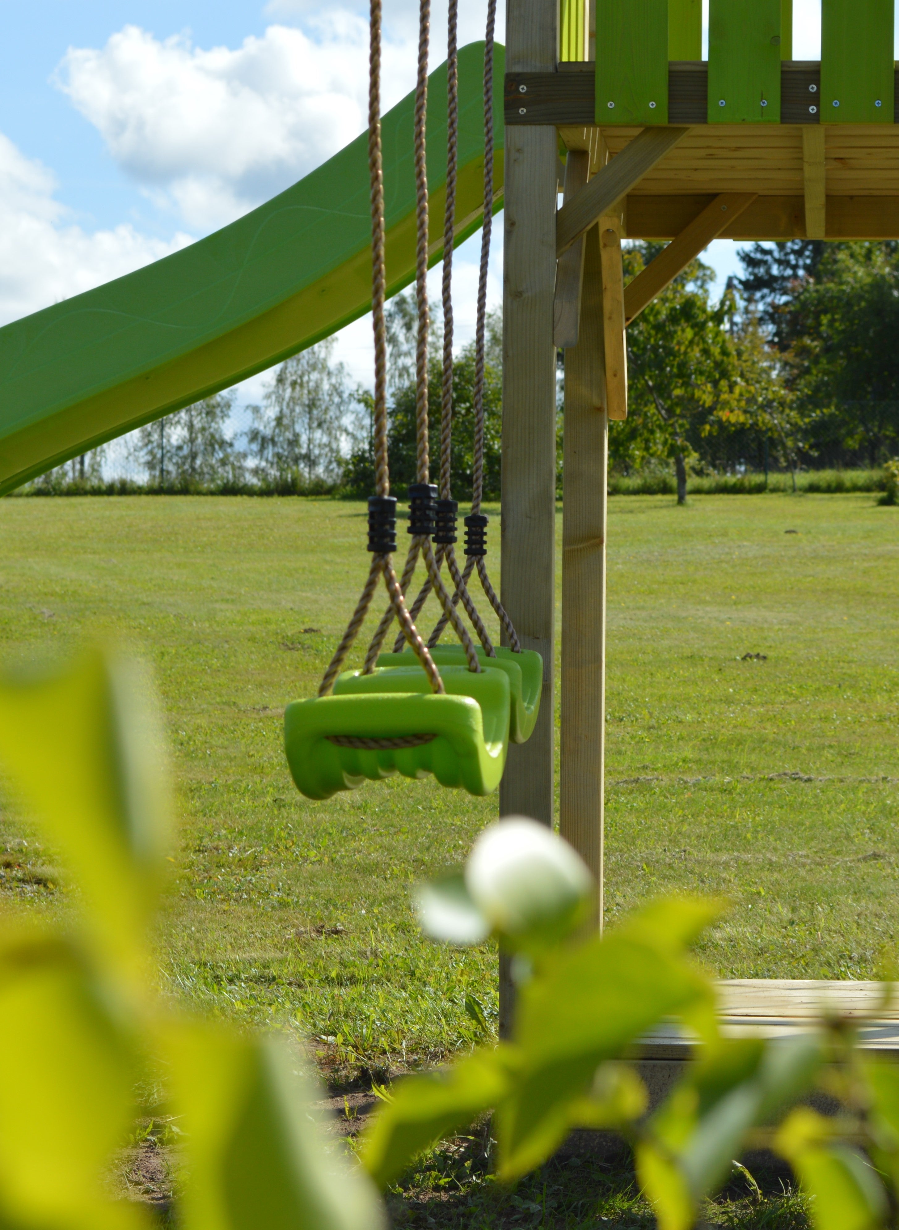 C5 Classic Playground with Slide and Double Swing