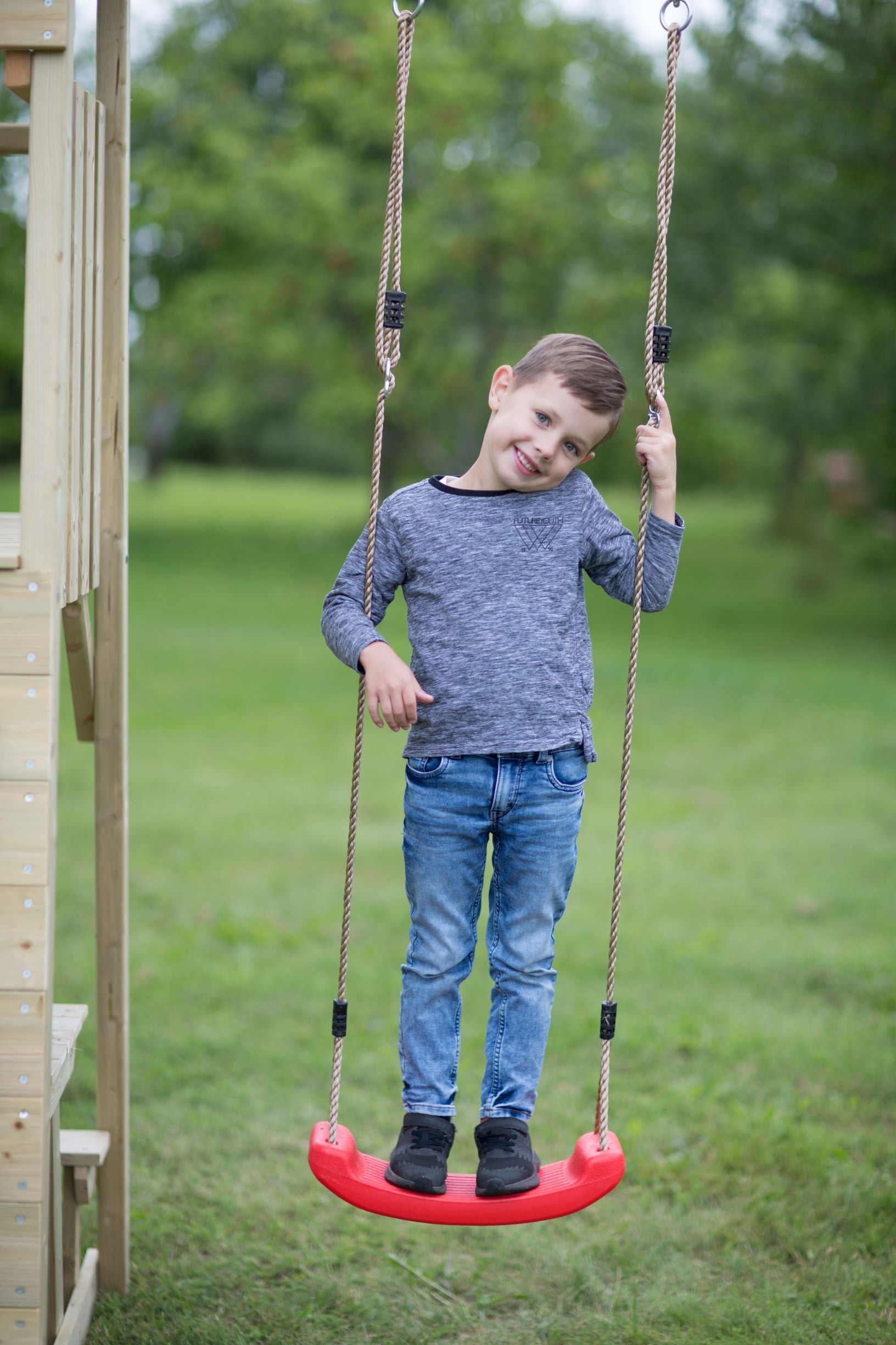 J7 Junior Play Tower with Slide, Sandpit, Picnick Bench and Single Swing